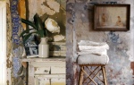 Collage of distressed walls